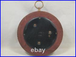 Vintage Round Atco 1651 Stamped Barometer Porcelain Face Brown Made in Germany