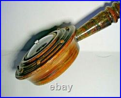 Vintage Round Wall Mounted Wood Plaque Barometer