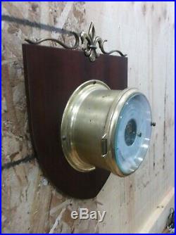 Vintage Schatz Royal Mariner Precision Compensated Brass Barometer/Thermometer