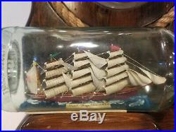 Vintage Ship In Bottle Great Republic 1853 with Airguide Barometer & Rare Liquor