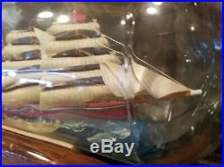 Vintage Ship In Bottle Great Republic 1853 with Airguide Barometer & Rare Liquor