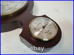 Vintage Short & Mason 21 Wood Barometer-thermometer Banjo Style Decor