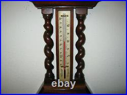 Vintage Short & Mason England 20 Wood Barometer-thermometer Very Nice