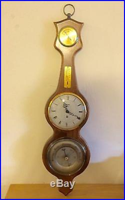 Vintage Shortland Brothers Smiths Banjo Barometer And Clock