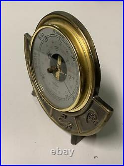 Vintage Shortland SB Compensated Barometer with Alchemy Symbols Brass England