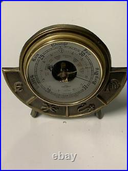 Vintage Shortland SB Compensated Barometer with Alchemy Symbols Brass England