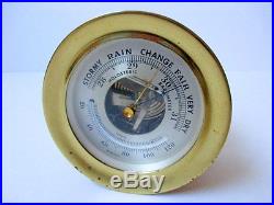 Vintage Small Chelsea Brass Holosteric Barometer