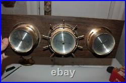 Vintage Springfield Barometer x3 Thermometer Humidity Meter S7