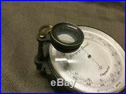 Vintage, Surveying Aneroid Compensated Barometer & Magnifying Lens