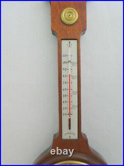 Vintage Swift & Anderson Boston Mass Mahogany English Wall Barometer Thermometer