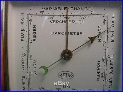 Vintage Swiss barometer-Veranderlich-brass-well made-small size