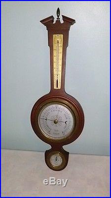 Vintage TAYLOR BAROMETER THERMOMETER SOLID MAHOGANY BEAUTIFUL CONDITION
