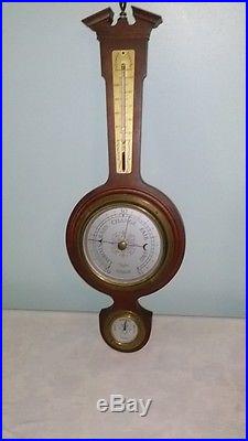 Vintage TAYLOR BAROMETER THERMOMETER SOLID MAHOGANY BEAUTIFUL CONDITION