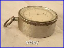 Vintage TAYLOR Lg. Metal Cased Field Engineering, Surveying Barometer Altimeter