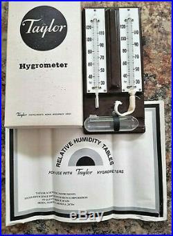 Vintage Taylor Instruments No. 5522 Mason's Form Thermometer & Hygrometer Unused