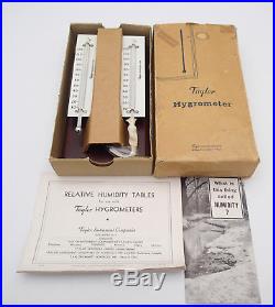 Vintage Taylor Instruments No. 5532 Manson's Form Thermometer & Hygrometer Unused