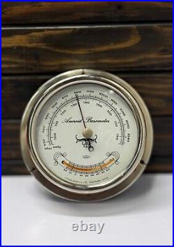 Vintage Wall Design Round Ship Utsuki Keiki Aneroid Barometer Yokohama Japan