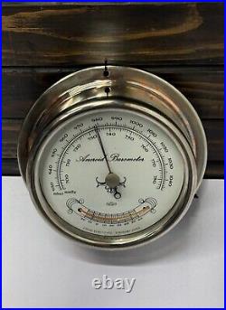 Vintage Wall Design Round Ship Utsuki Keiki Aneroid Barometer Yokohama Japan