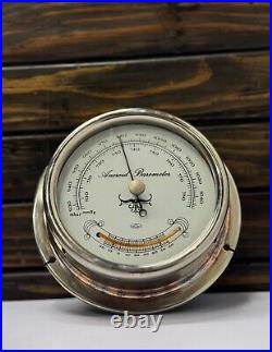 Vintage Wall Design Round Ship Utsuki Keiki Aneroid Barometer Yokohama Japan