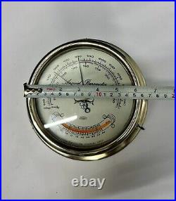 Vintage Wall Design Round Ship Utsuki Keiki Aneroid Barometer Yokohama Japan