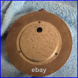 Vintage Wood Brass Germany Weather Barometer