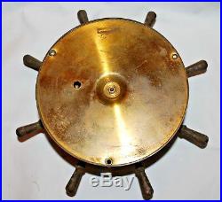 Vintage Working Brass Salem Ship's Wheel Barometer made in Germany