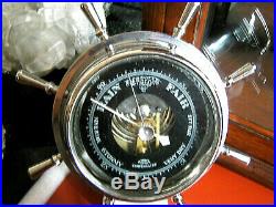 Vintage Working Brass Salem Ship's Wheel Barometer made in Germany