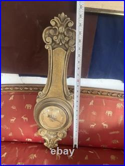Vintage french Wood Barometer & Thermometer