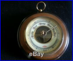 Vtg Atco German Mahogany Wood Barometer weather nautical