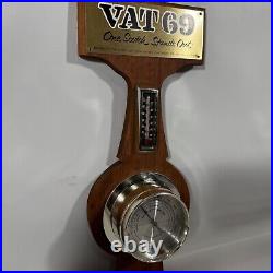 Vtg Vat 69 Blended Scotch Banjo Style Barometer Humidity Temp USA Springfield N Vtg Vat 69 Blended Scotch Banjo Style Barometer Humidity Temp USA Springfield N