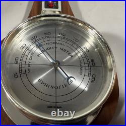 Vtg Vat 69 Blended Scotch Banjo Style Barometer Humidity Temp USA Springfield N