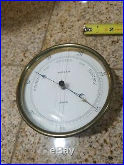 WEBB And Son Holosteric Barometer BRASS SHIP LONDON ENGLAND