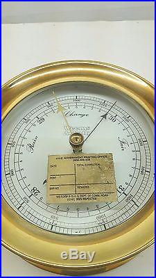 Weems &plath Marine Barometer Brass Rain Change Fair Germany