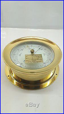 Weems &plath Marine Barometer Brass Rain Change Fair Germany