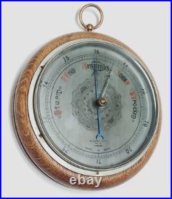 W. CAMPBELL & Co. NACHF Late 19th Century German Metal & Wood Barometer Maritime