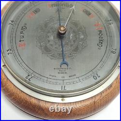 W. CAMPBELL & Co. NACHF Late 19th Century German Metal & Wood Barometer Maritime