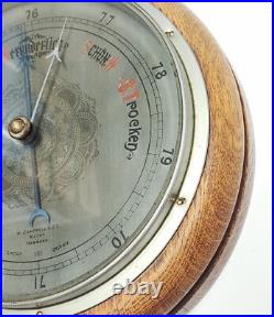 W. CAMPBELL & Co. NACHF Late 19th Century German Metal & Wood Barometer Maritime