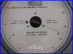 Wallace & Tiernan Absolute Pressure Gauge MM / Mercury # FA160-JJ10455 withMount