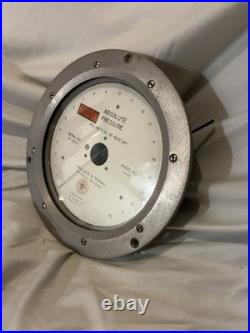 Wallace & Tiernan Model FA160 Absolute Pressure Gauge Meter 0-4.0 PSI
