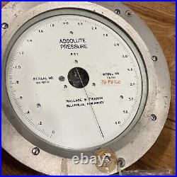 Wallace & Tiernan Model FA160 Absolute Pressure Gauge Meter 0-4.0 PSI