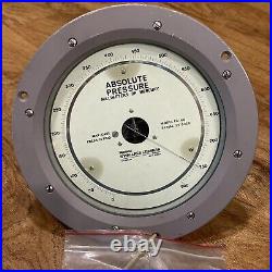 Wallace & Tiernan Model FA160 Absolute Pressure Gauge Meter 0-800 MM