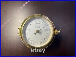 Weems & Plath 4 Vintage Marine Brass Barometer And Clock Made In Germany