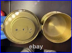 Weems & Plath 4 Vintage Marine Brass Barometer And Clock Made In Germany