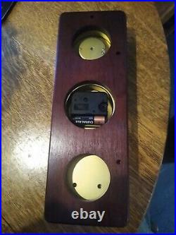Weems & Plath Vintage Marine Brass Barometer And Clock Made In Germany