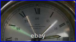 Wempe Brass Ship Marine Chromometer Alarm Clock Made in Germany Not Working