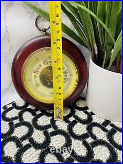 West Germany Barometer Wall Hanging Wooden Frame Nautical