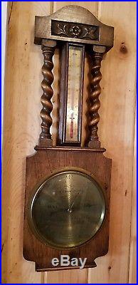 Wonderful J. Lizars Antique Barometer In Walnut Case